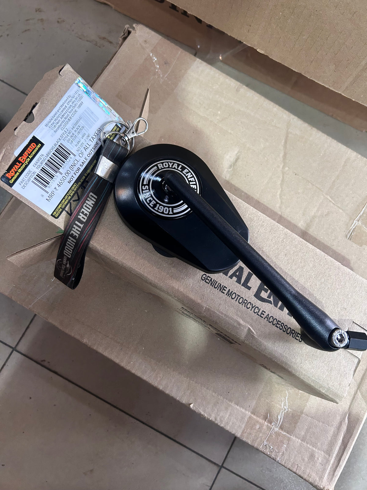 Royal Enfield Black Tapered Mirror Pair – 350, 450 & 650 Models KXA00276