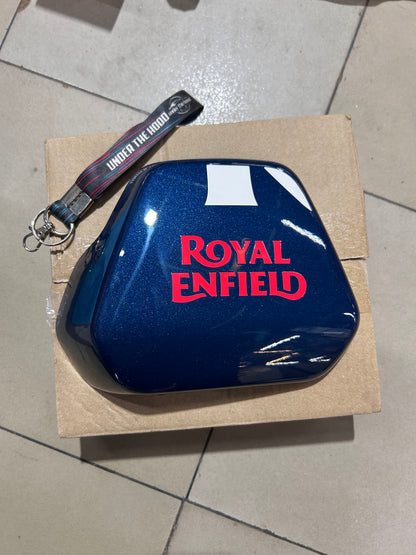 Royal Enfield Scram 440 Force Blue Genuine LH Tank Panel with Decal | RAG00848/A
