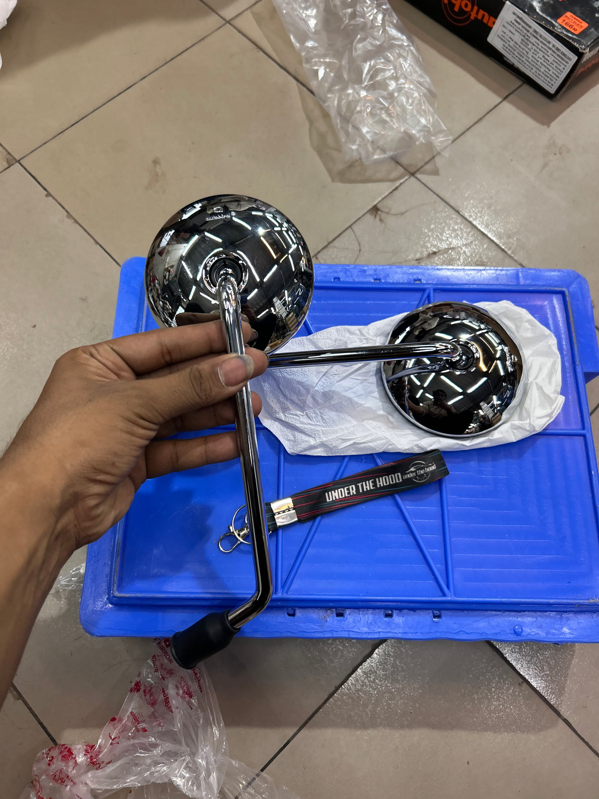 Royal Enfield Hunter 350 / Meteor 350 / Classic 350 Reborn / Shotgun 650 Chrome Rear View Mirror Set – Autobird 199