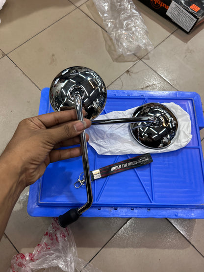 Royal Enfield Hunter 350 / Meteor 350 / Classic 350 Reborn / Shotgun 650 Chrome Rear View Mirror Set – Autobird 199