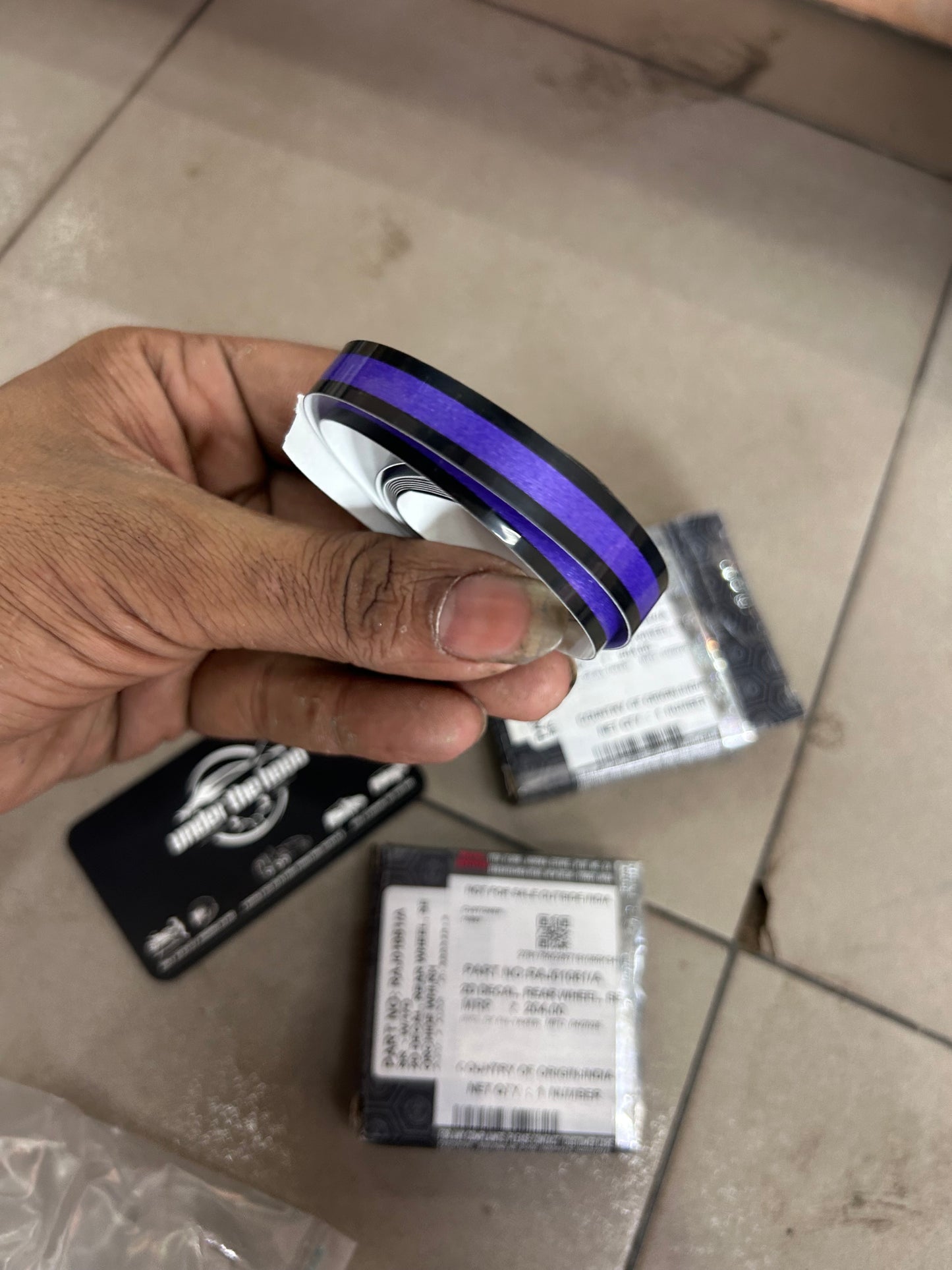 Royal Enfield RAJ01081 + RAJ01082 - 2D Wheel Decal Combo (LH+RH) - RAJ01081 + RAJ01082 (Combo) - Genuine Rim Stickers