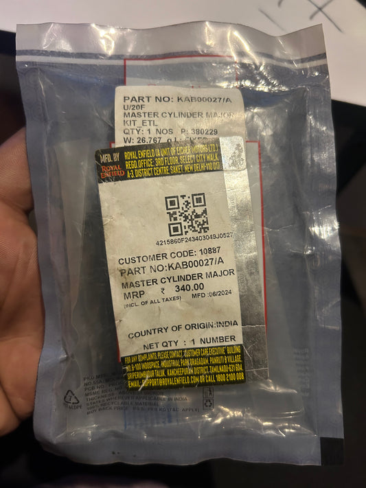 Royal Enfield KAB00027/A – Master Cylinder Major Kit (ETL) | Genuine OEM Hydraulic Rebuild