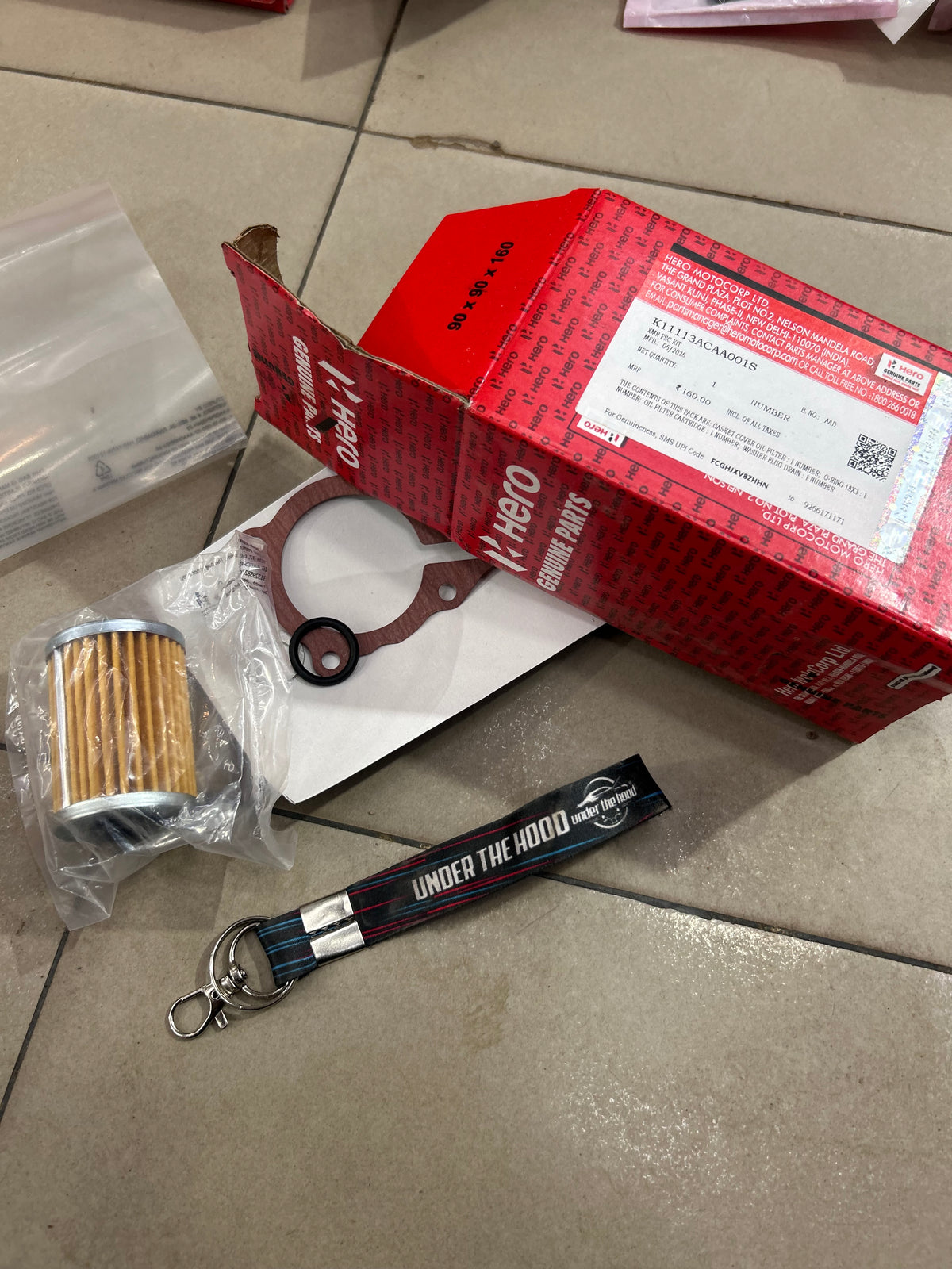 Hero Genuine Scheduled Maintenance Kit 210cc – Every 6,000 km | Oil Filter Service Kit / FSC Kit | K11113ACAA001S