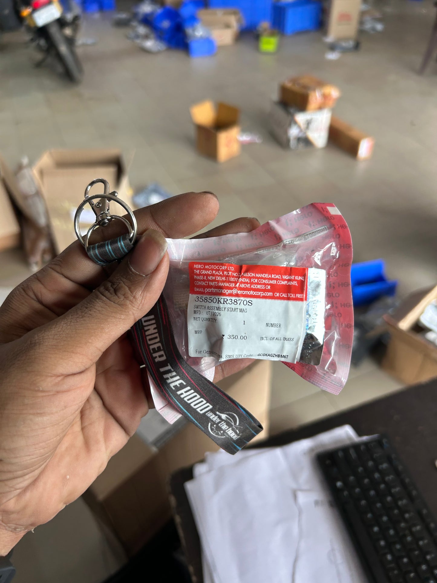 Hero Genuine Start Magnet Switch Assembly / Starter Relay for Super Splendor, Glamour, Hunk, Karizma, Achiever, X-Treme & Impulse – 35850KR3870S