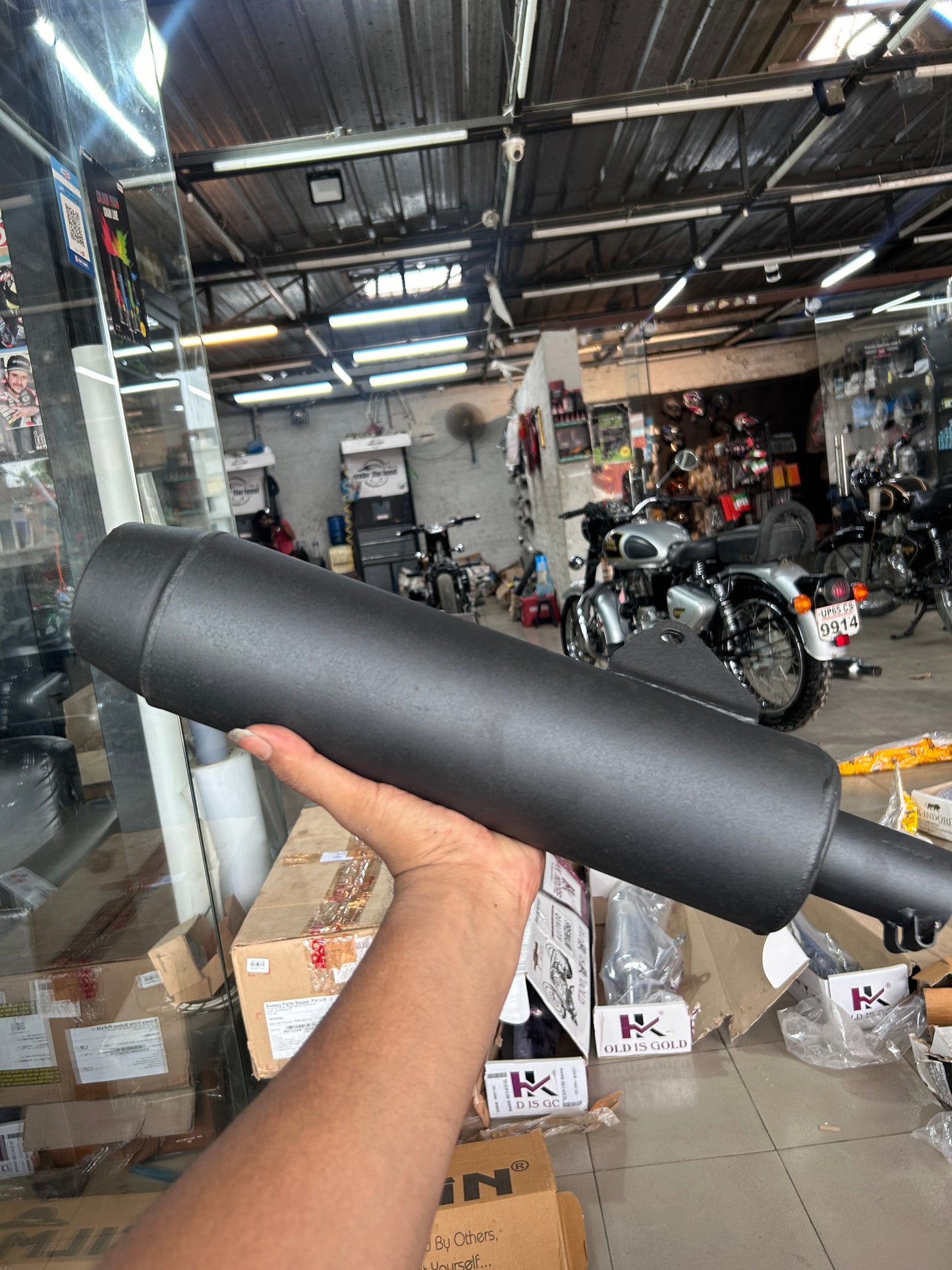 Exhaust For Hunter 350 Matte Black (SILMEN)