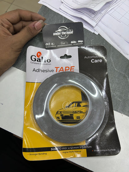 Galio Double Sided Automotive Foam Tape GAT-006 – 12mm x 0.8mm x 10m | Car Visor, Emblem, Trim & Moulding Tape
