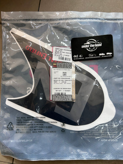 Royal Enfield Left Fuel Tank Decal 2D RE Black for Hunter 350 – RAK00934/B