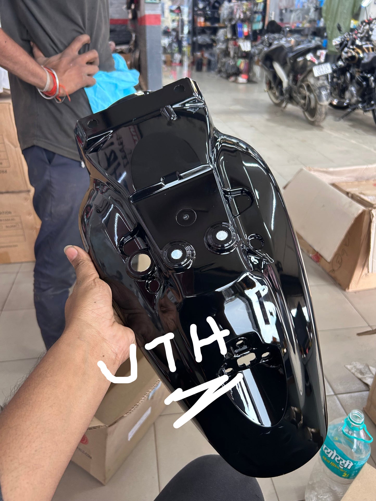 Royal Enfield RAQ00681/A – Rear Mudguard (Painted Black) | Genuine OEM for Hunter 350 (Dapper, Metro, Metro Rebel, Retro/Factory)