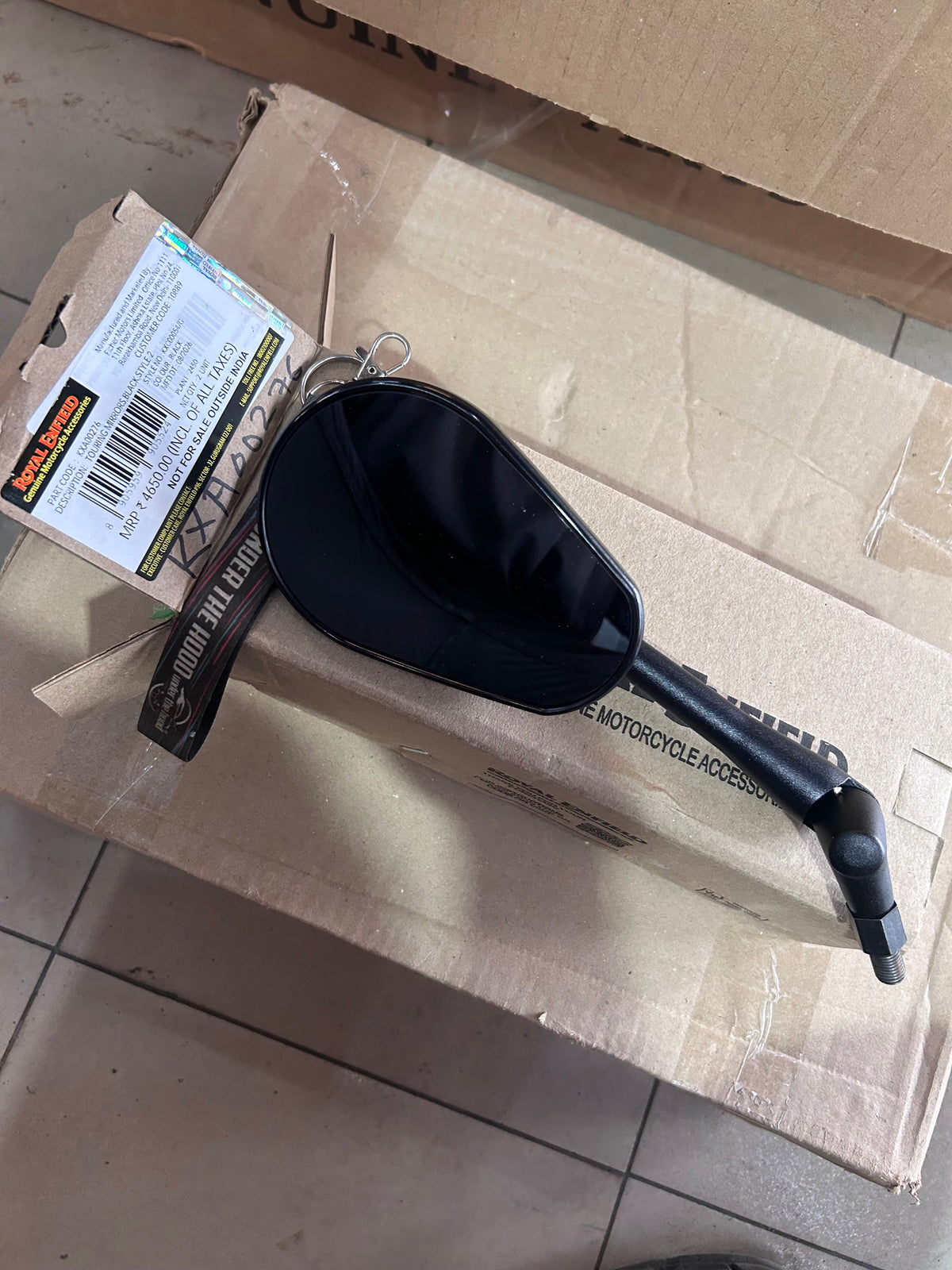 Royal Enfield Black Tapered Mirror Pair – 350, 450 & 650 Models KXA00276