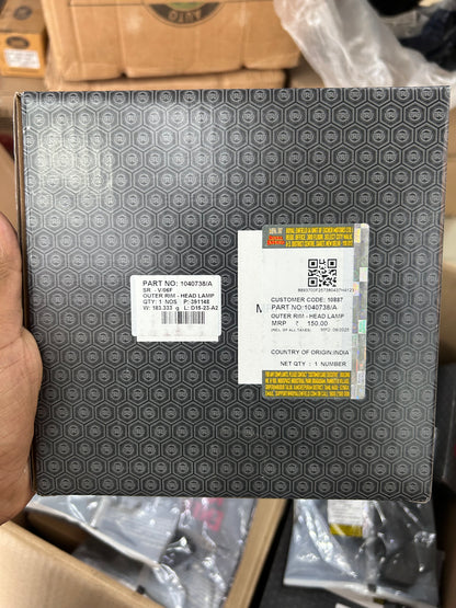 1040738/A - Outer RIM - Head Lamp (BLACK) FITS ALL UCE ENGINE BIKE