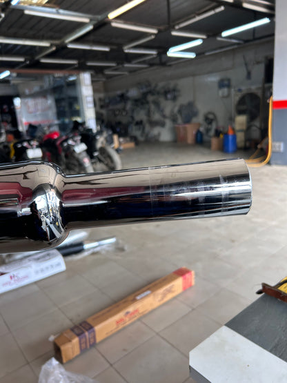 SILMEN LONG PUNJAB SILENCER CHROME FOR ALL ROYAL ENFIELD