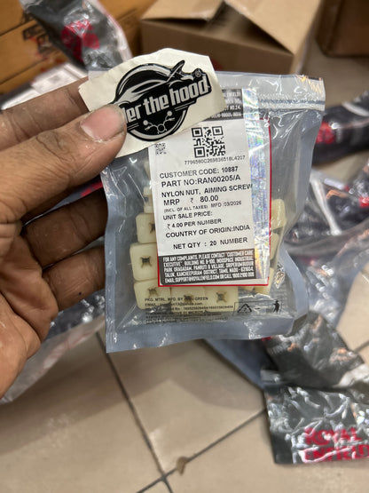 Royal Enfield RAN00205 - Nylon Nut, Aiming Screw - Headlamp Aiming Hardware (OEM Micro-Part)