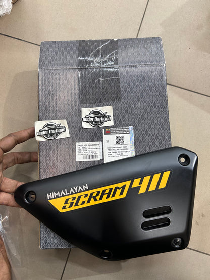 Royal Enfield RAV00950/B - Side Panel RH with Decal - Grey with Yellow (Graphite Yellow) for Scram 411 - OEM