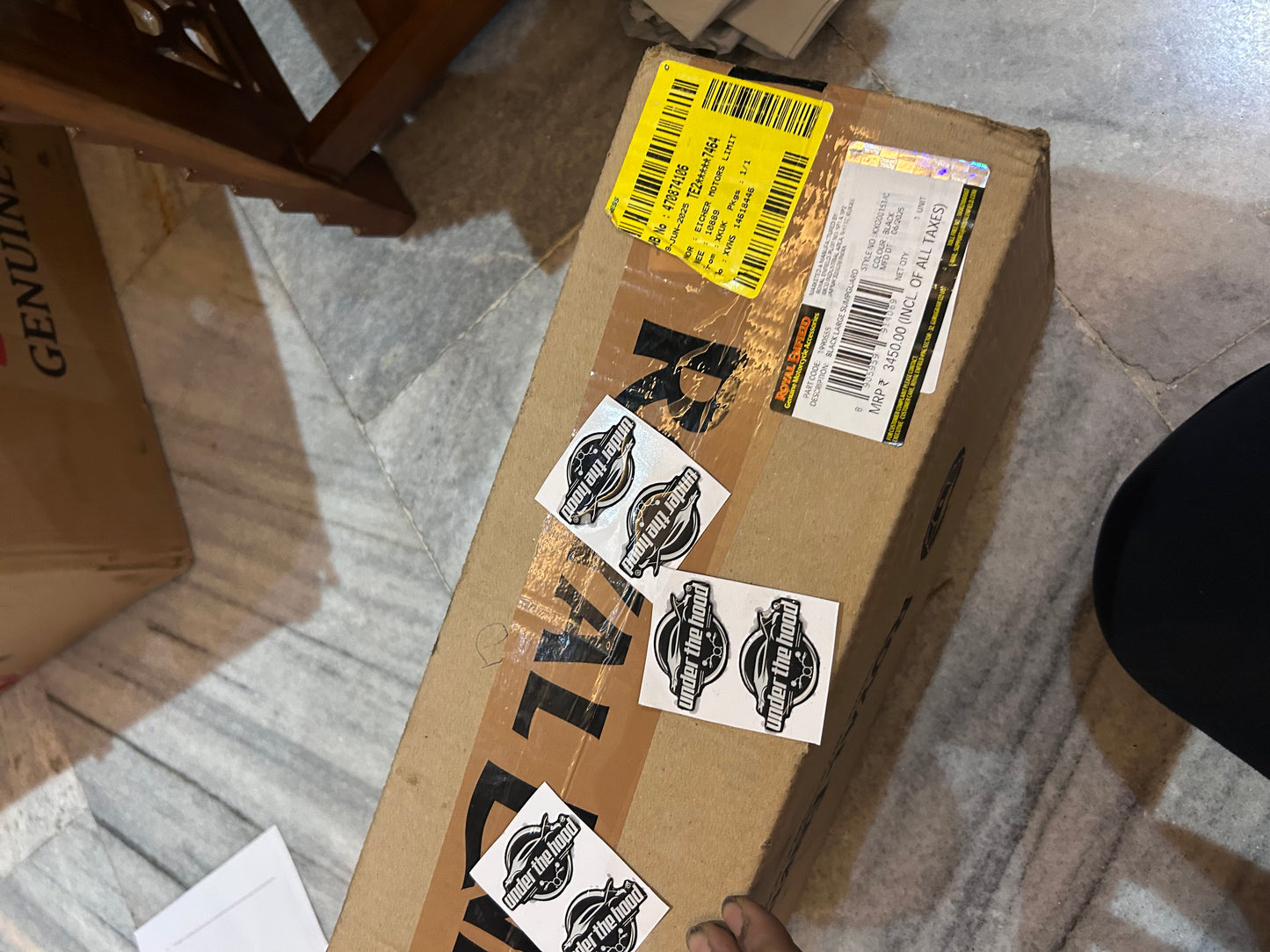 Royal Enfield Black Large Sumpguard 1990555 — OEM Engine Under-Guard for Bear 650, Interceptor 650 & Continental GT 650