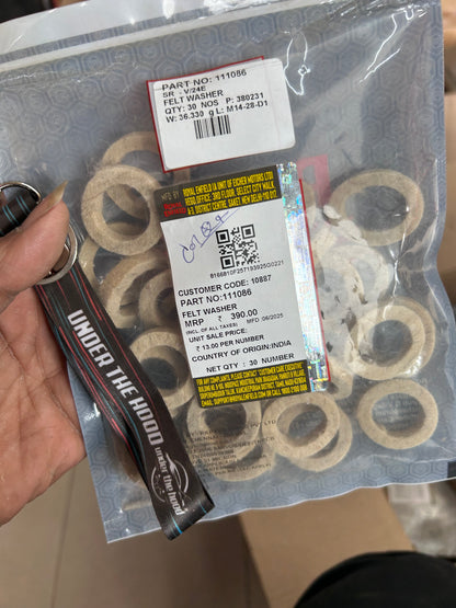 Felt Washer for Gearbox/Final Drive Sprocket Nut (4-Speed) – Royal Enfield Bullet/Electra (Retired Models) | 111086 | Genuine OEM