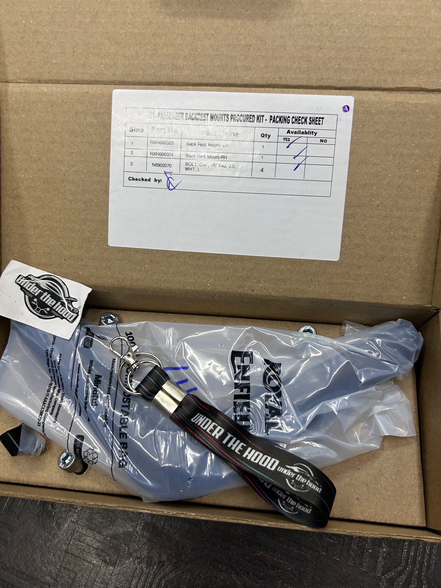 KXA00643 Royal Enfield Black Passenger Backrest Mounts (Pillion Backrest Arms) for Classic 350 | Genuine GMA