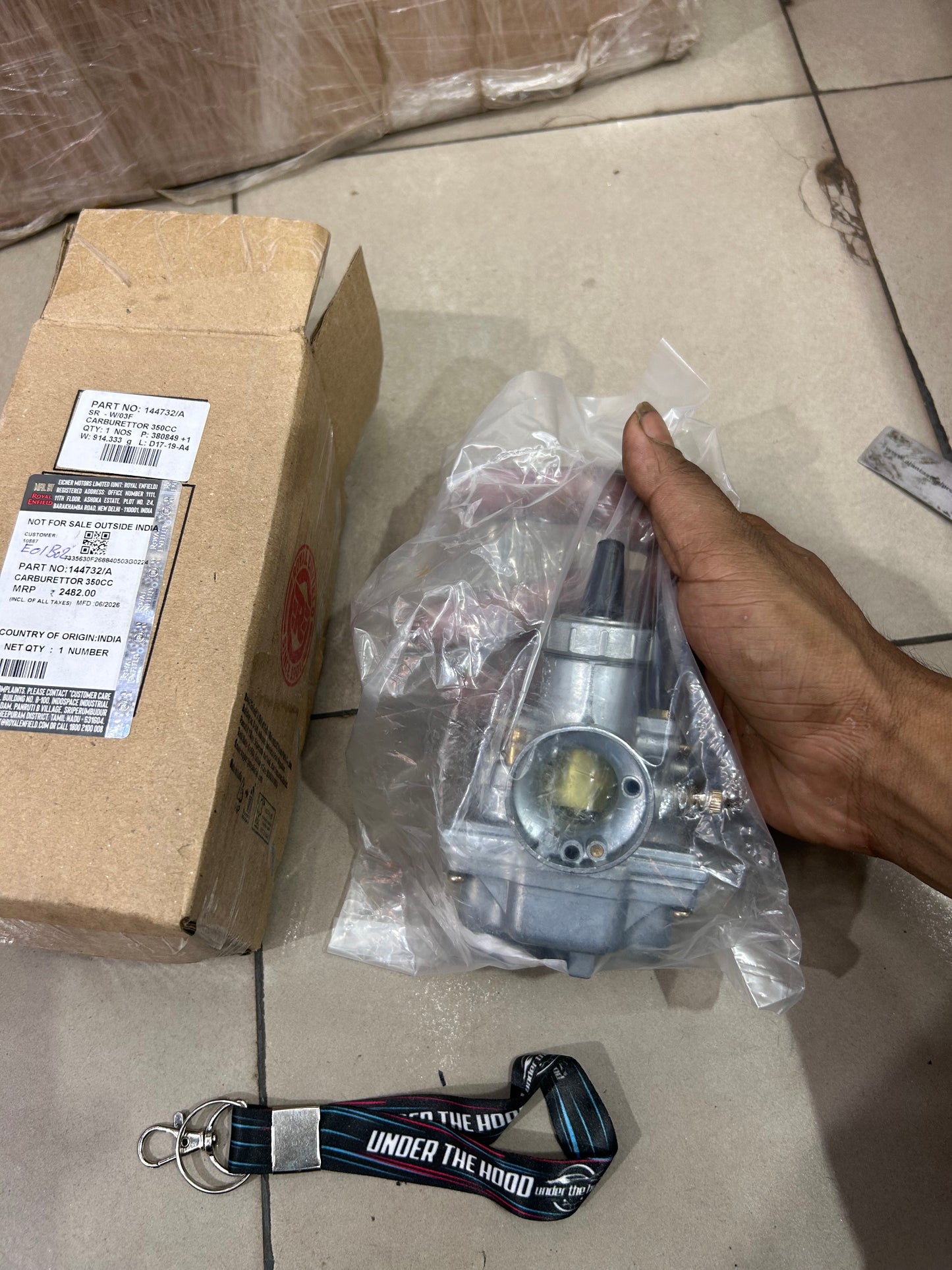 144732/A Royal Enfield Carburettor 350cc (Mikcarb VM24 Type) for Bullet 350, Electra 4S/5S, Machismo, Campus – Genuine OEM