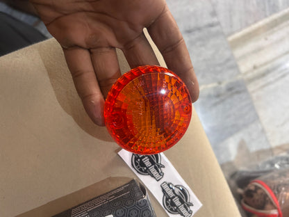 582648/A – Indicator Lens (Amber) for Royal Enfield Bullet 350 UCE, Classic 350 UCE, Classic 500 EFI/UCE, Electra 350 UCE, Standard 350 – Genuine OEM “Trafficator” Lens