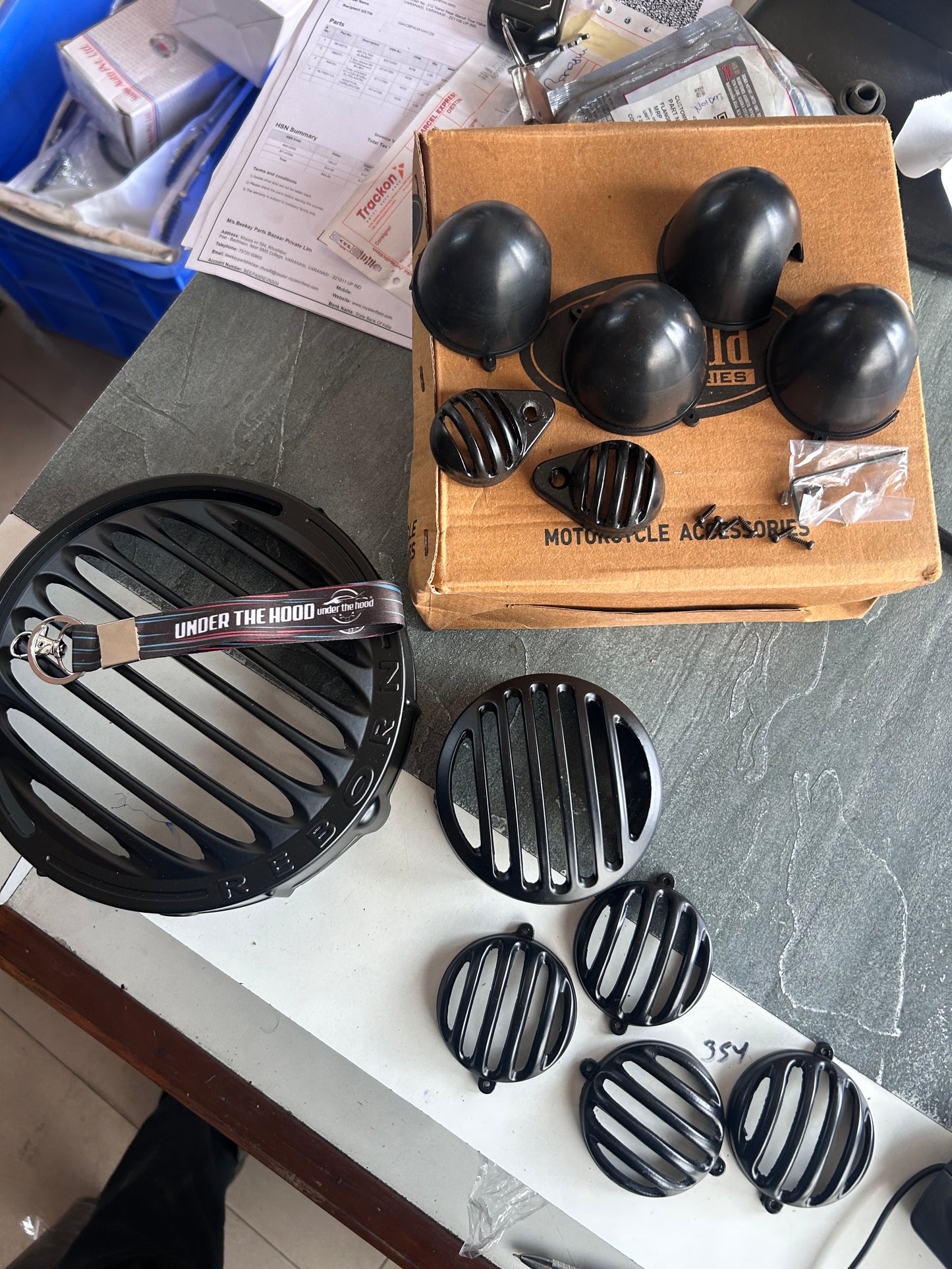 Sampda H/L Grill Set for Royal Enfield Classic 350 Reborn / New Standard – LED Indicator Model or Halogen Indicator Model