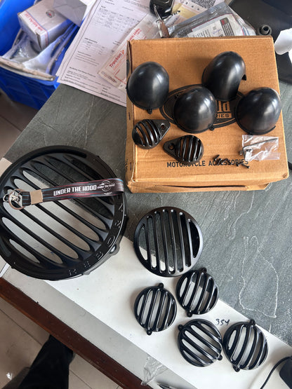 Sampda H/L Grill Set for Royal Enfield Classic 350 Reborn / New Standard – LED Indicator Model or Halogen Indicator Model