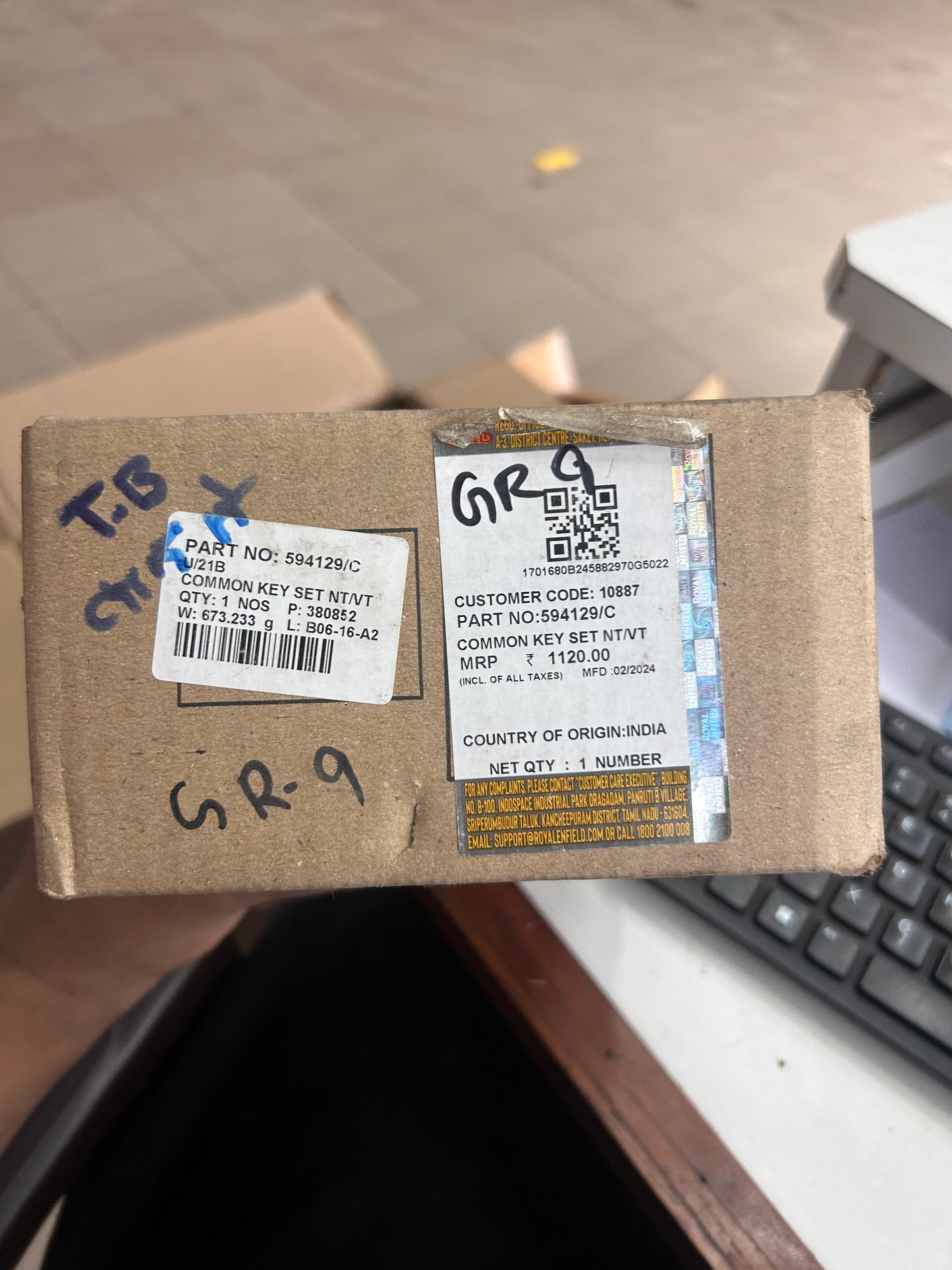 594129/C – Genuine Royal Enfield Common Key Set Lockset for Thunderbird 350 BS3