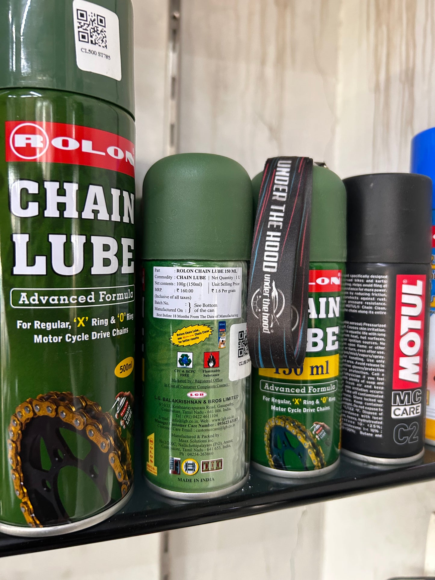 Rolon Chain Lube for Motorcycles (O-Ring / X-Ring Safe) – 150ml / 500ml – Genuine Chain Lubricant