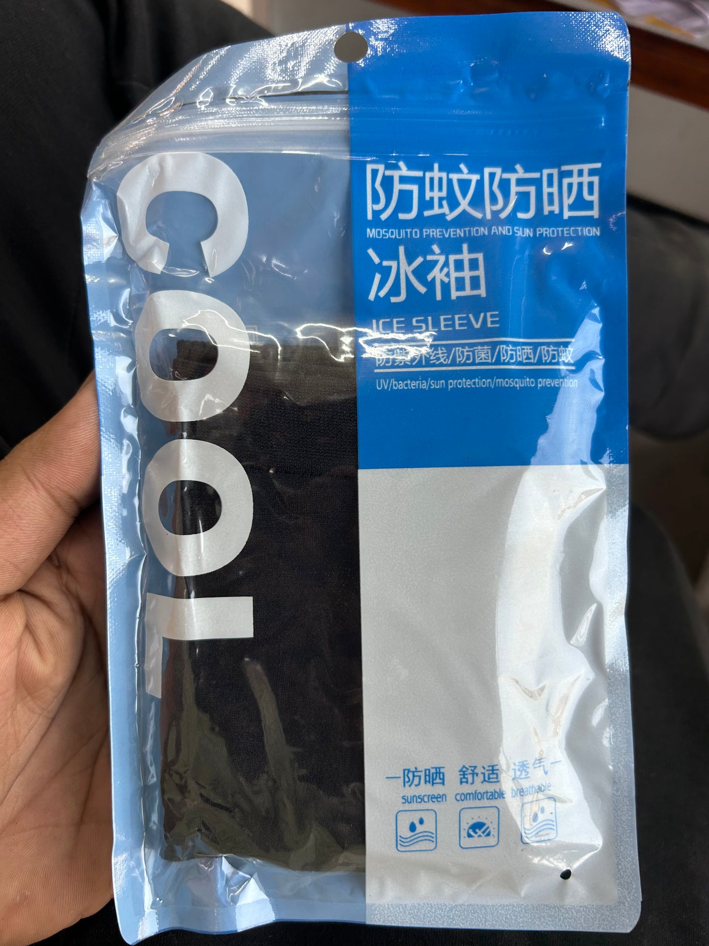 Rider Ice Sleeves – UV & Mosquito Protection Arm Covers for Bikers (Black, Free Size)