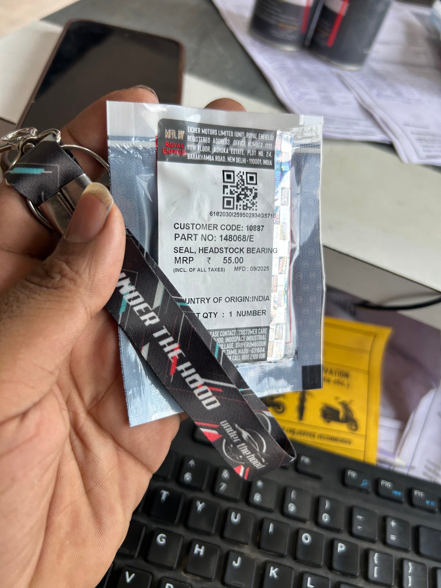 Royal Enfield Headstock Bearing Seal 148068/E – OEM for Himalayan, Scram 411, INT 650, GT 650