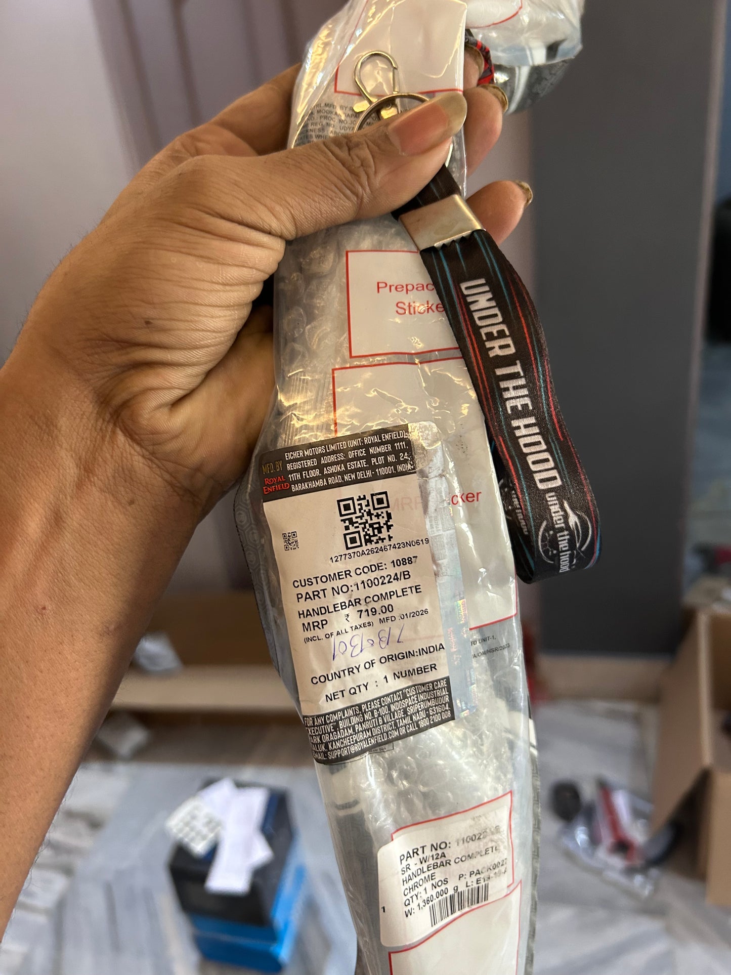 Genuine Royal Enfield Meteor 350 BS6 Chrome Handlebar Complete (Stellar Variant) – 1100224 / 1100224/B