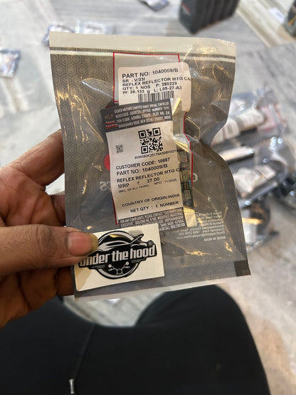 1040009/B – Reflex Reflector Mounting Cap for Royal Enfield UCE & BS4 Models (universal rear reflector mount) – Genuine OEM