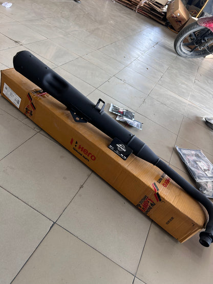 Hero Genuine Muffler Complete Exhaust / Silencer for Passion Pro & Passion Pro TR | Exhaust Muffler / Silencer Assembly | 18350AAC500S