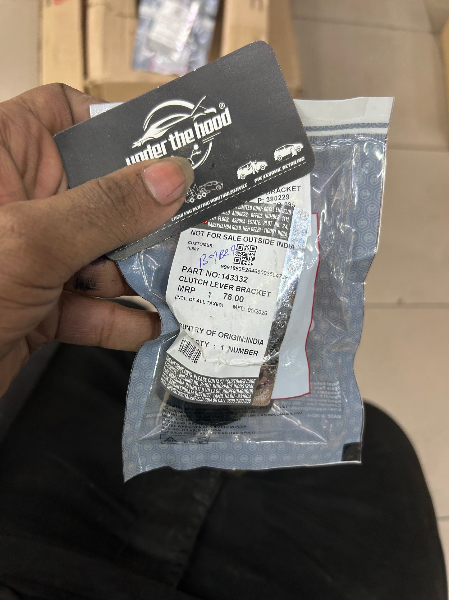 Royal Enfield Clutch Lever Bracket 143332 for Bullet 350 UCE & Electra 350 UCE