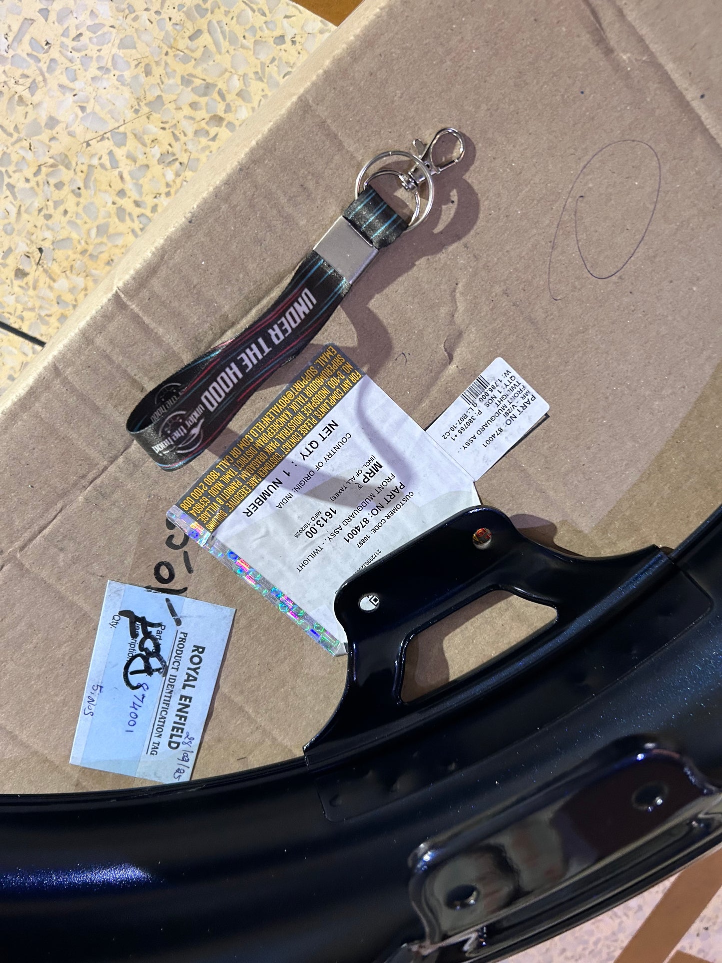 Royal Enfield Thunderbird 350 / Thunderbird 500 Front Mudguard Assembly “Twilight” (NT51/VT31) – Genuine OEM – 874001