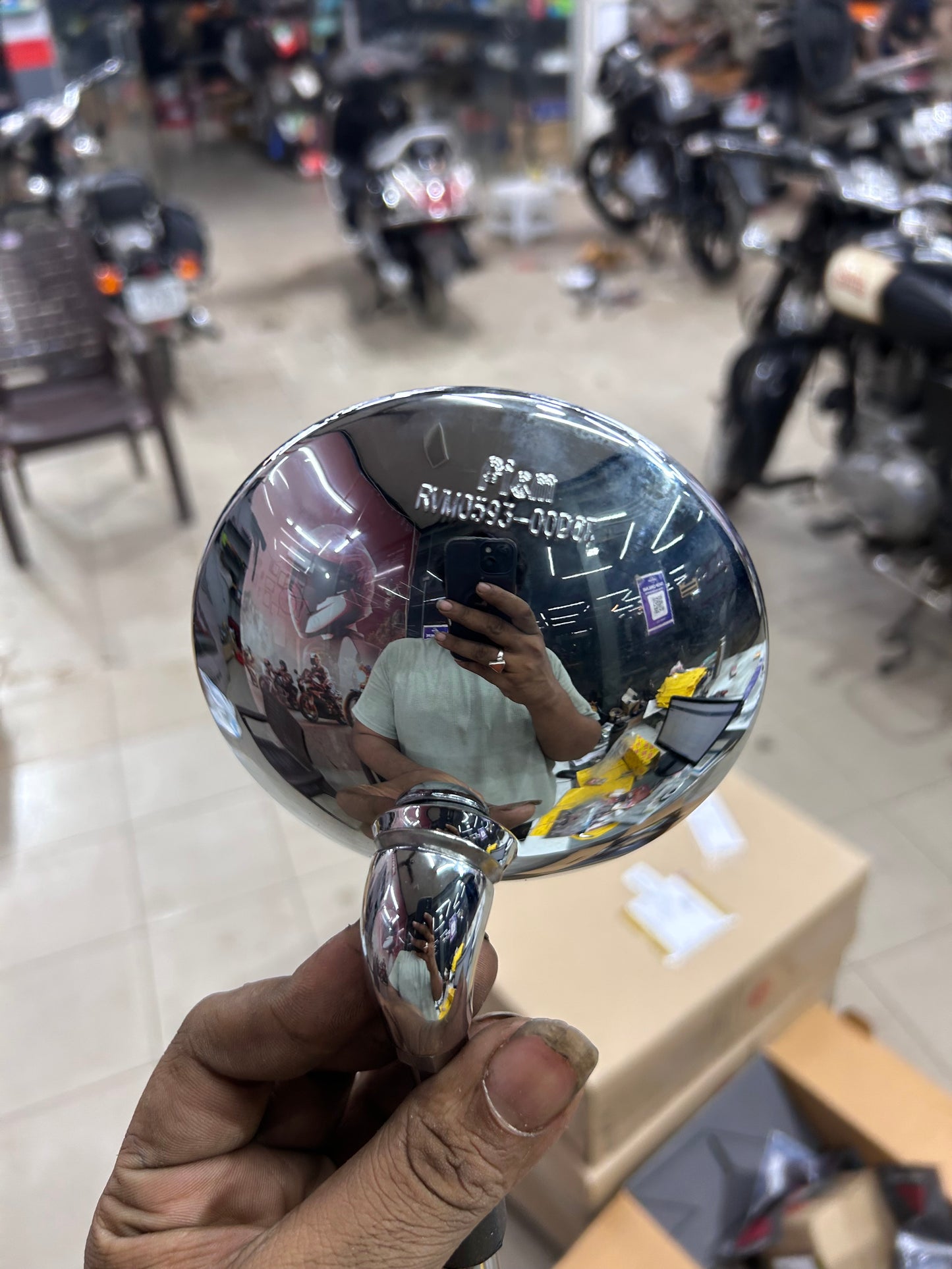 FIEM Chrome Rearview Mirror Set for Royal Enfield – OEM Left & Right Options