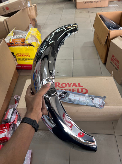 Royal Enfield Old Bullet 350 Plated Front Mudguard Kit Assembly 888494