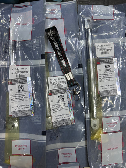 Royal Enfield 1030031/B – Handlebar Brace (Chrome) for 650‑Series