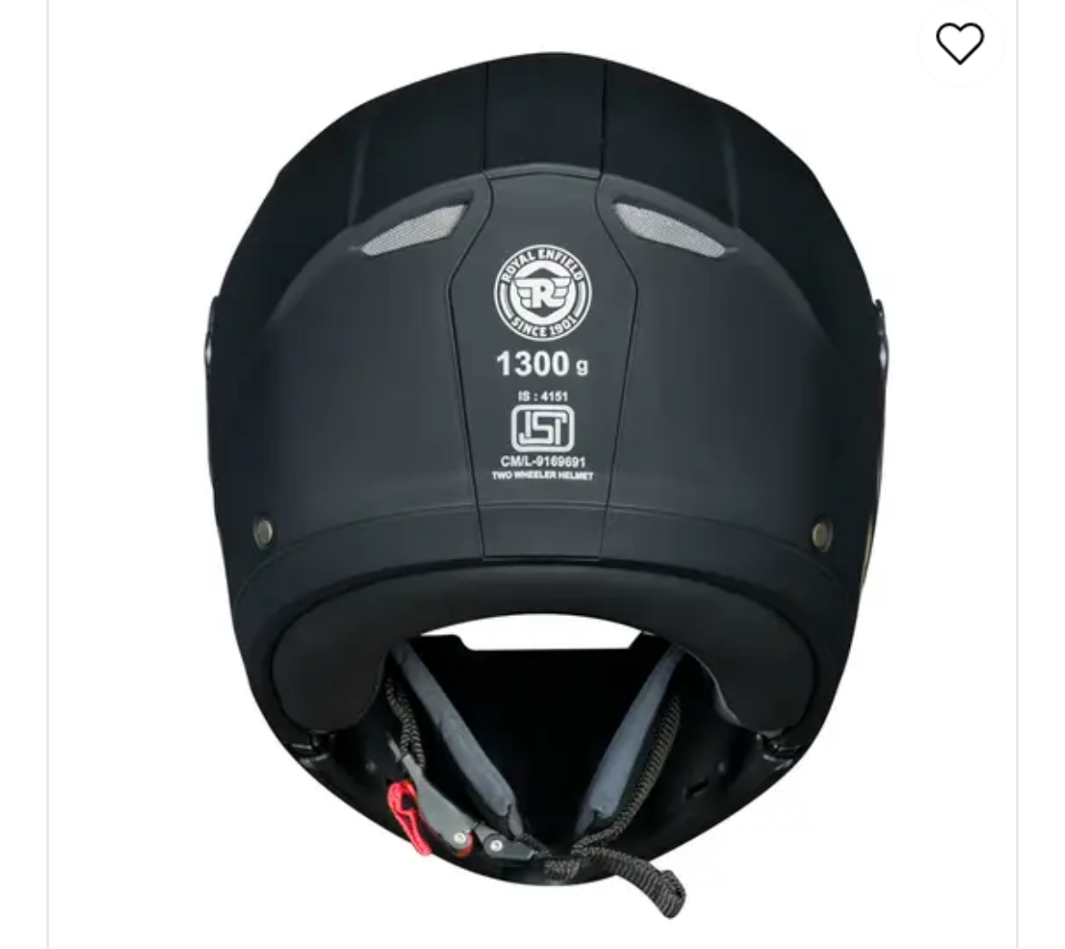 ROYAL ENFIELD MODULAR ADROIT HELMET WITH CLEAR VISOR - MATT BLACK