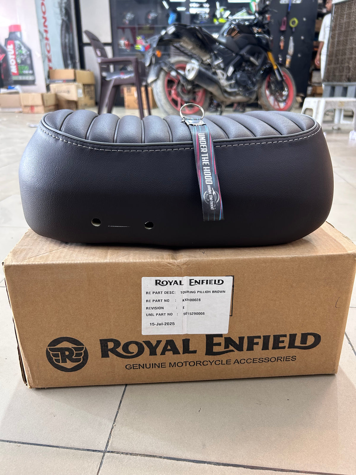 Royal Enfield Brown Touring Passenger Seat for Classic 350 Reborn – KXA00072