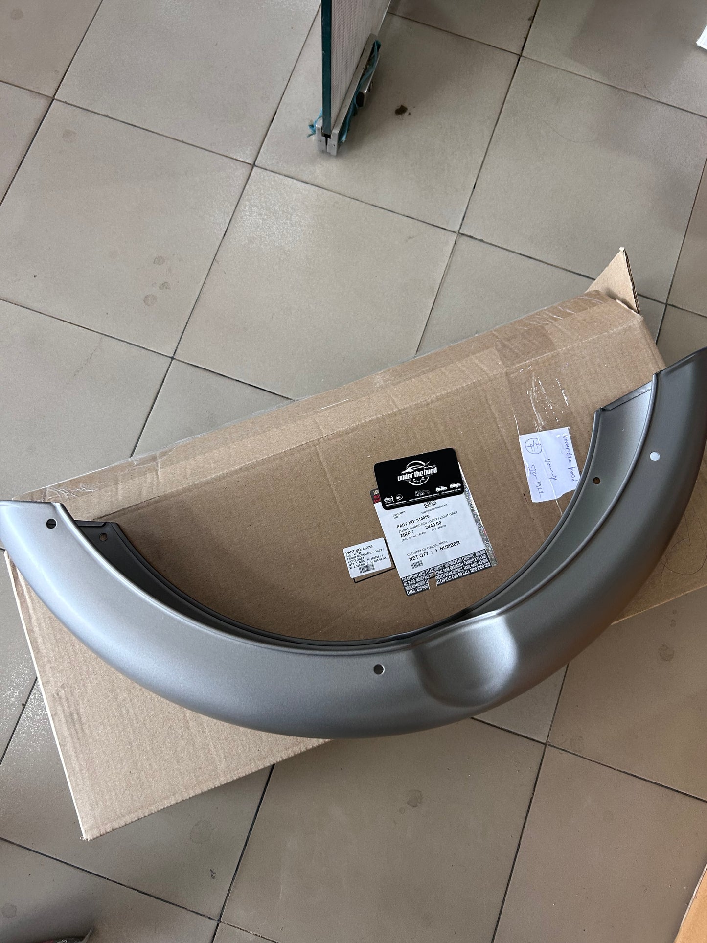 Royal Enfield Front Mudguard Gun Grey / Light Grey 810056 for Classic 350 ABS BS4