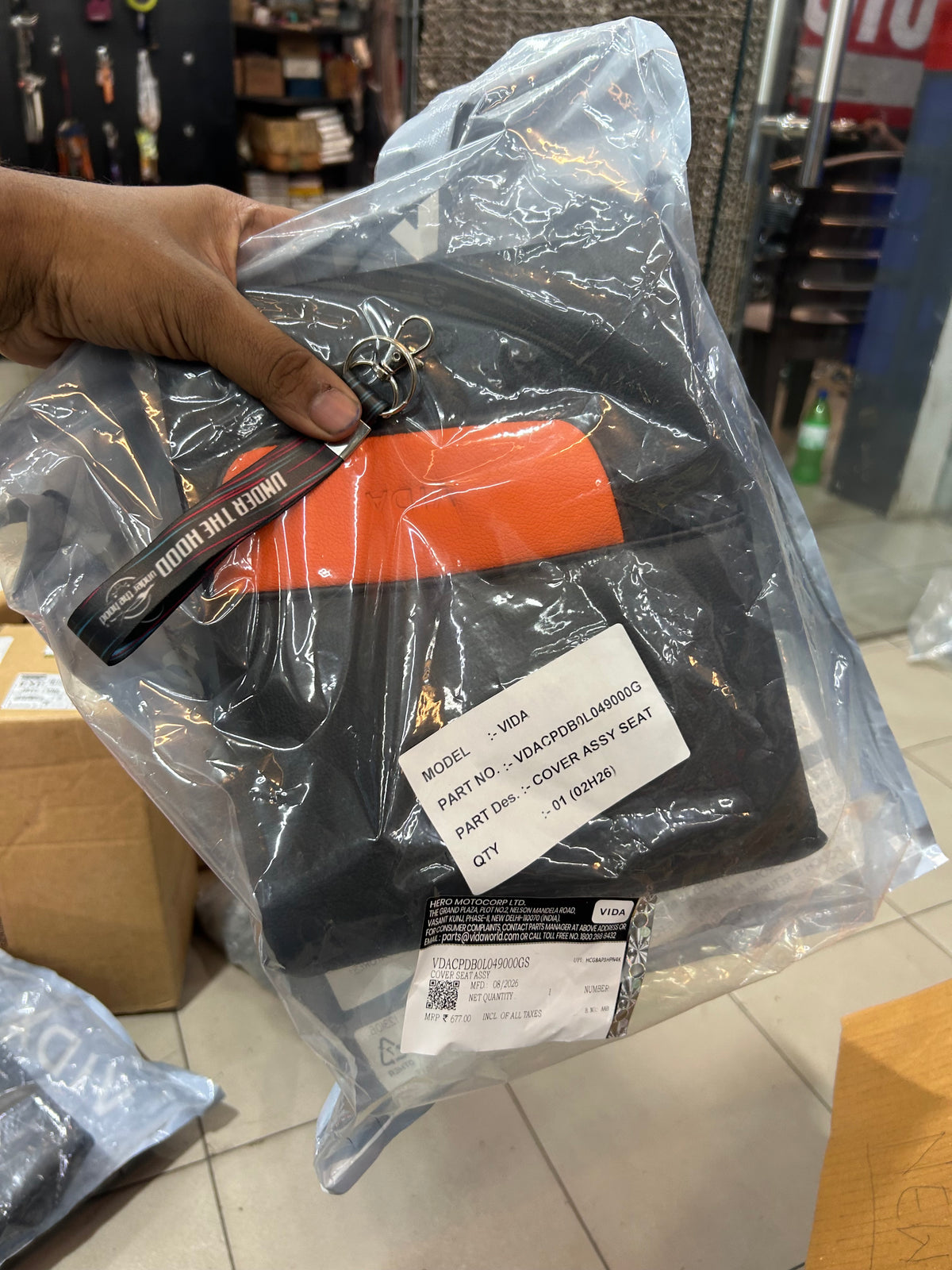 VIDA VX2 Genuine Seat Cover Assembly – OEM Seat Cover / Seat Skin – VDACPDB0L049000G