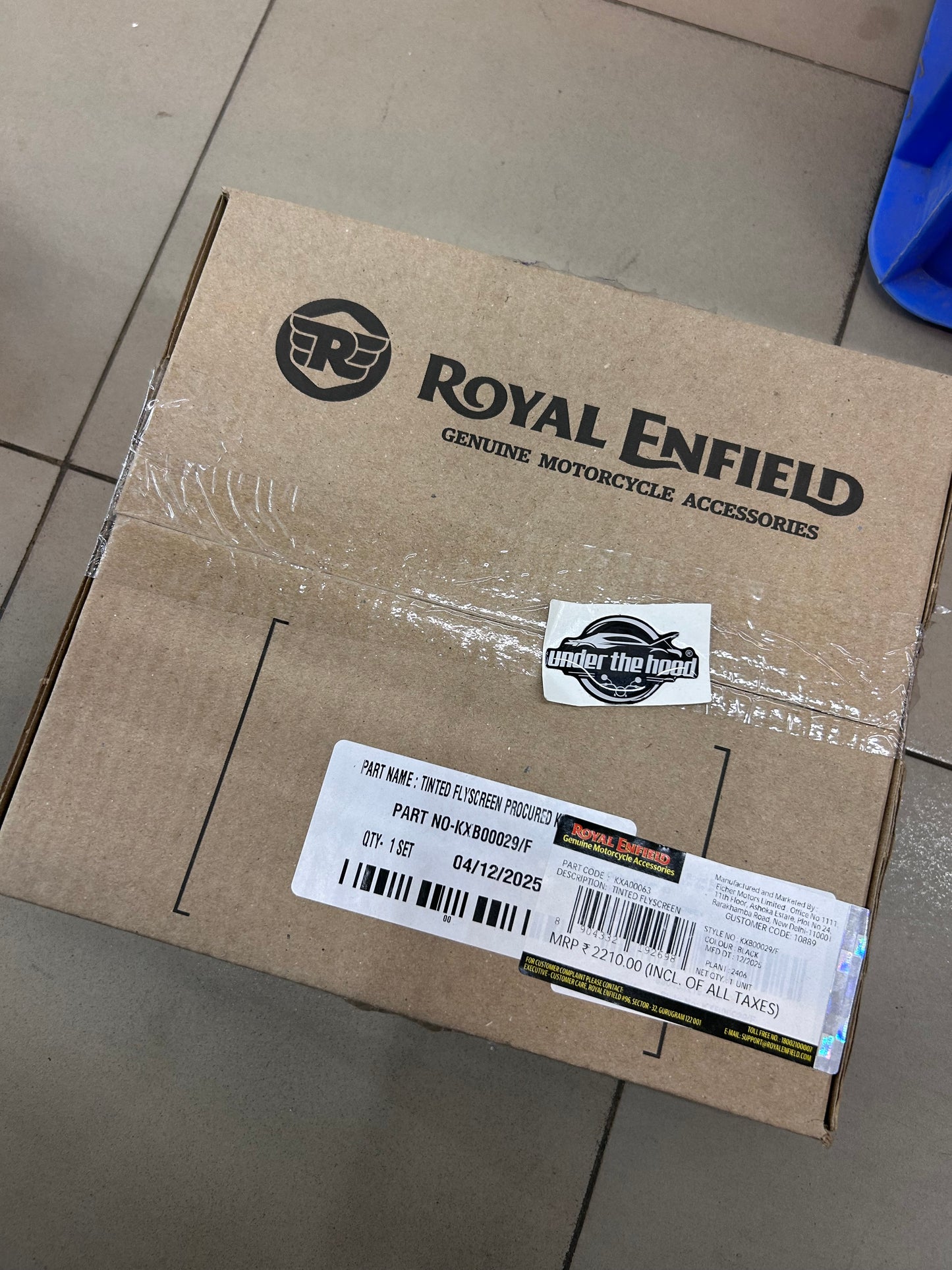 Royal Enfield Tinted Flyscreen KXA00063 — OEM Windscreen for Meteor 350