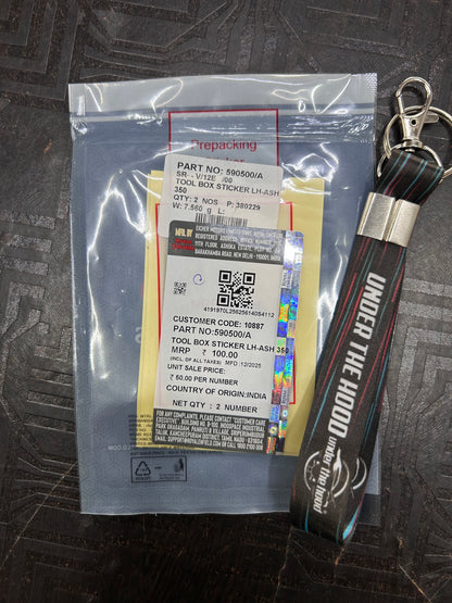 590500/A Royal Enfield – Tool Box Sticker LH (Ash 350) for Classic 350 UCE (Left Side) | Genuine OEM