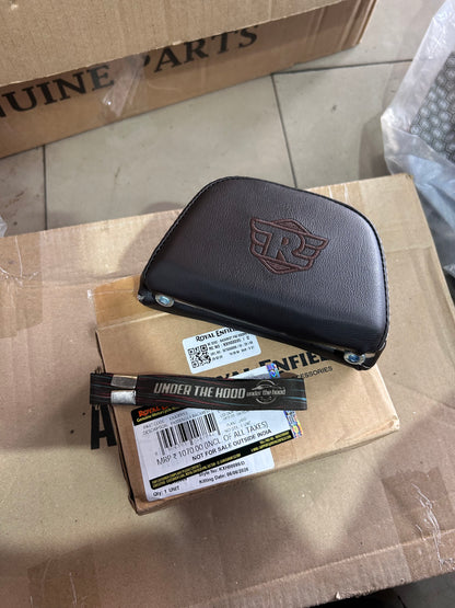 Royal Enfield Brown Passenger Backrest Pad KXA00153 — OEM Backrest Cushion for Bullet 350