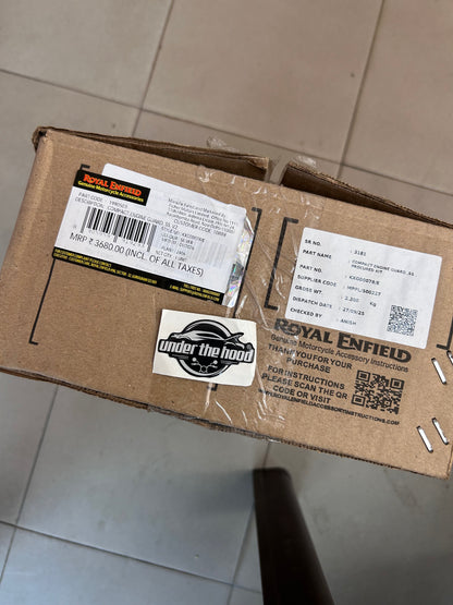 Genuine Royal Enfield Silver Compact Engine Guards (25mm Stainless Steel) for Interceptor 650 / Continental GT 650 / Bear 650 – 1990503