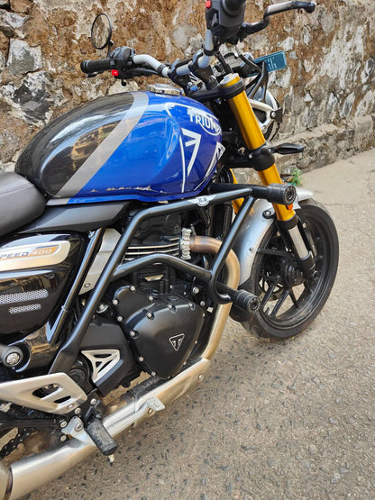 BS Auto Crash Guard for Triumph Speed 400 | Stainless Steel | Black Powder-Coated
