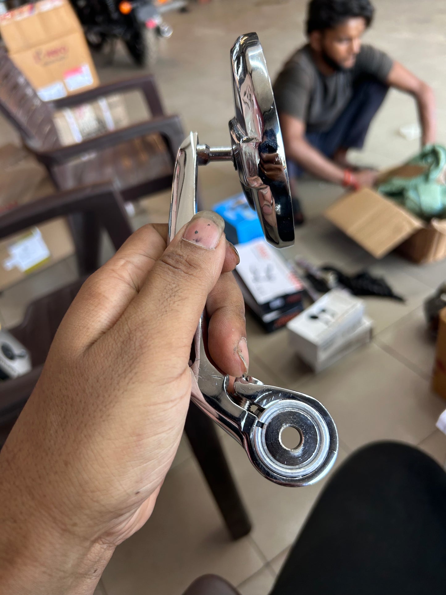 Royal Enfield Replica Bar End Mirror – Universal Fit for Classic, Interceptor, Meteor & More