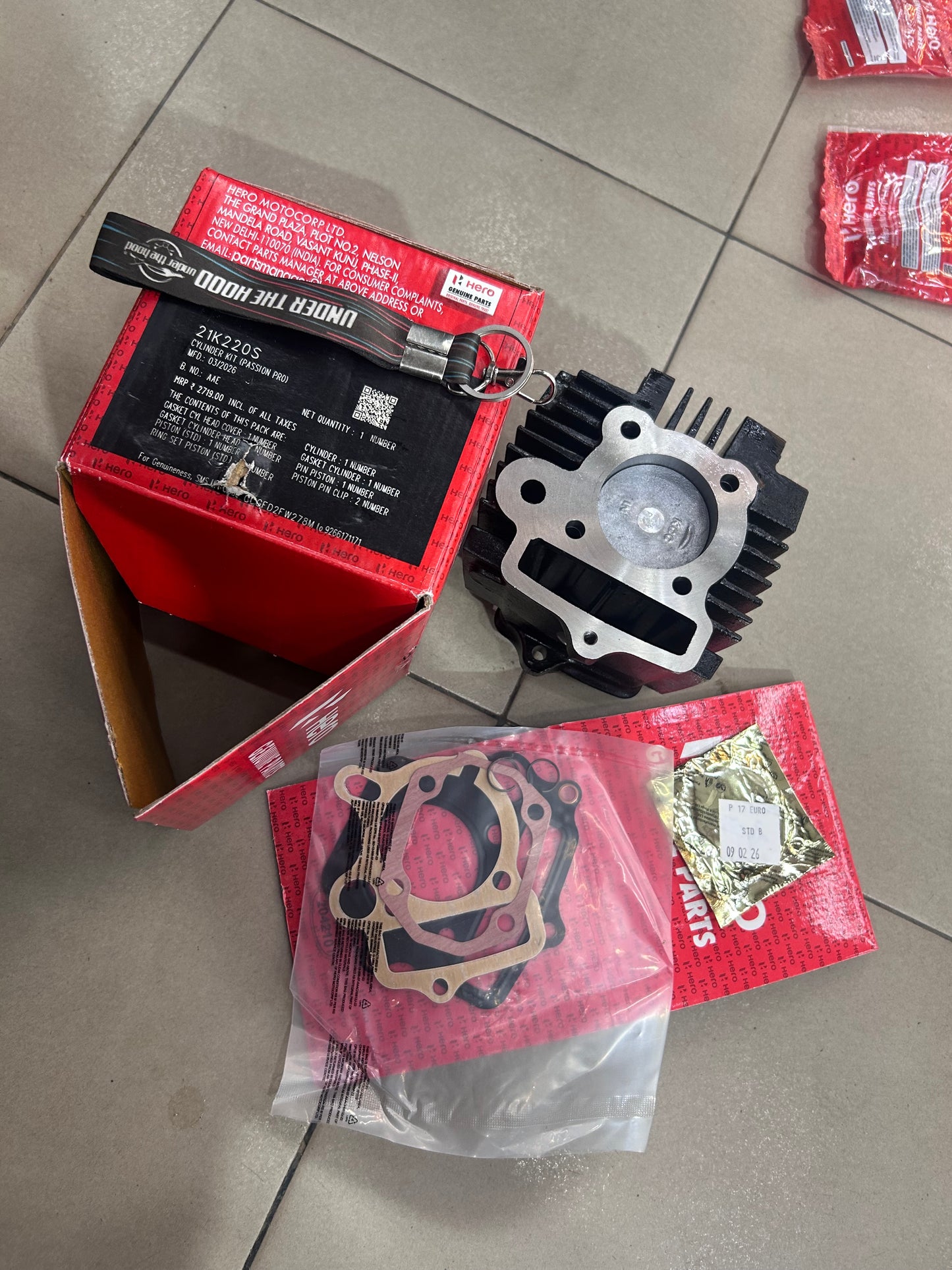 Hero Genuine Cylinder Kit for Passion Pro | Bore Kit / Block Piston Kit with Piston | 21K220S
