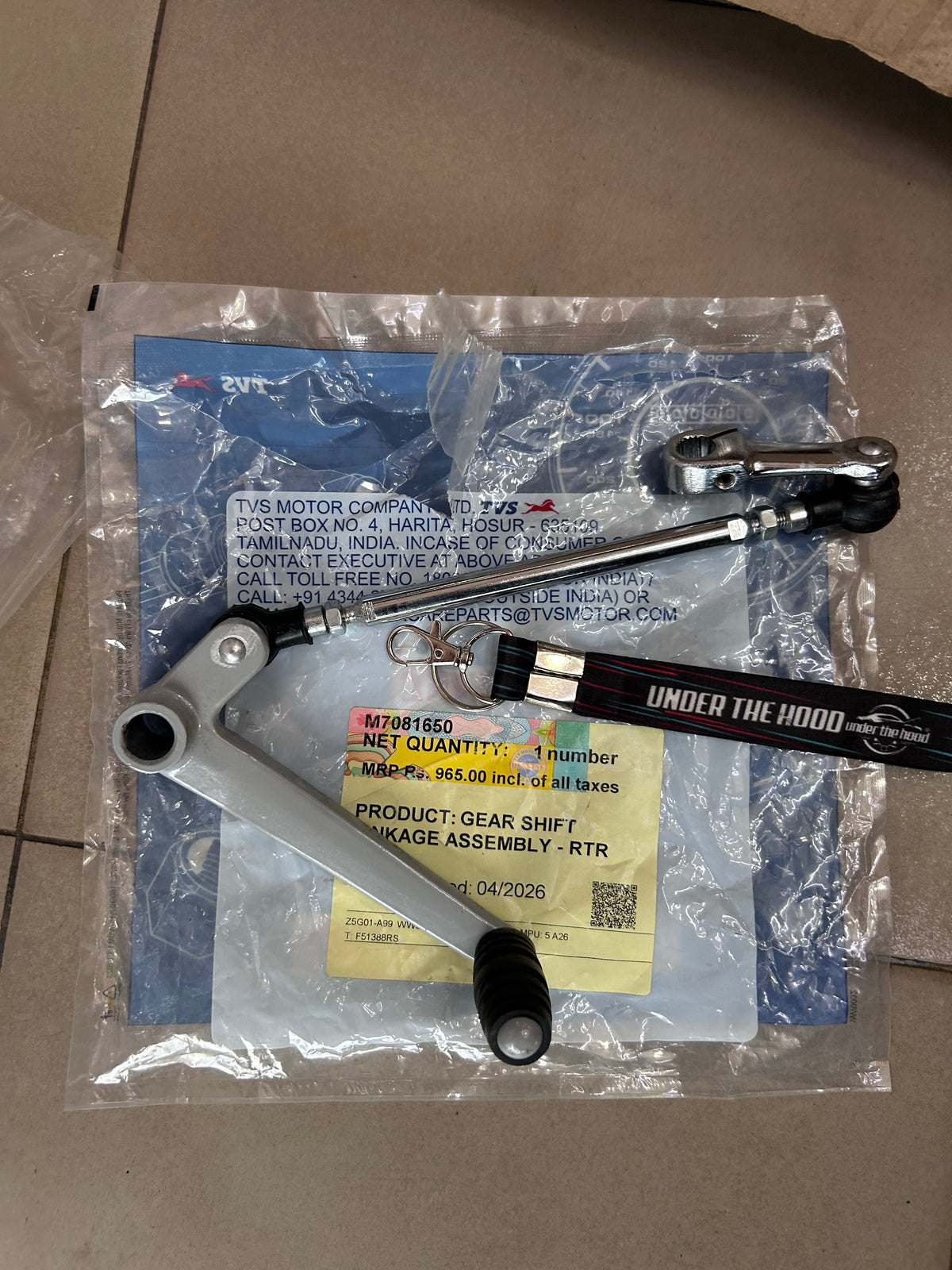 TVS Genuine Apache RTR 160 / RTR 180 / RTR 200 Gear Shift Linkage Assembly M7081650