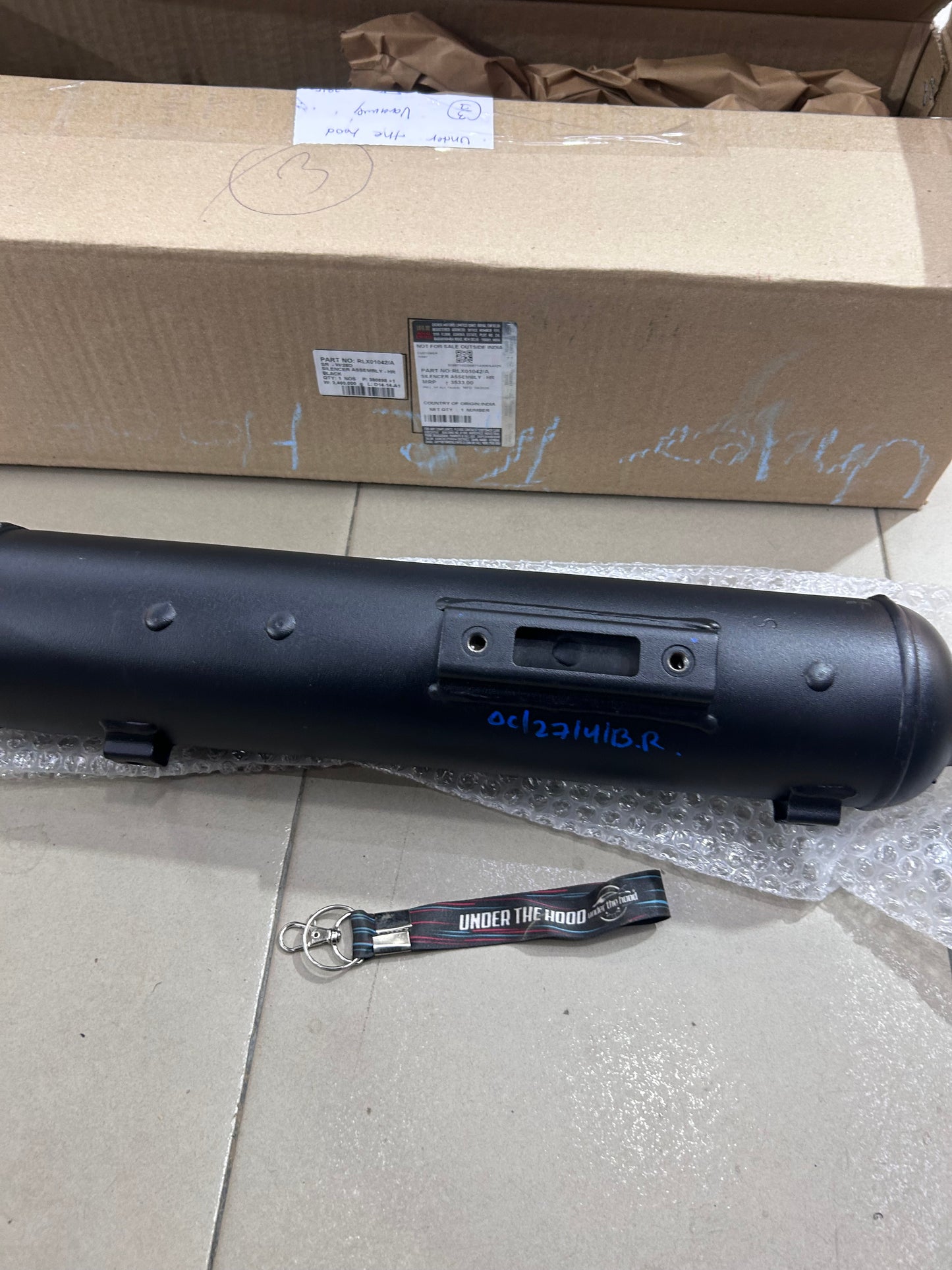 Royal Enfield Classic 350 Reborn Black Silencer Assembly RLX01042