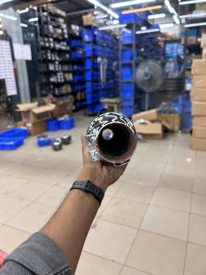 Silmen/Silman Short Punjab Silencer (Small Mouth, Chrome) – LSM3-A – For Royal Enfield Classic 350 Reborn & New Bullet 350 (2023+ J-Series)